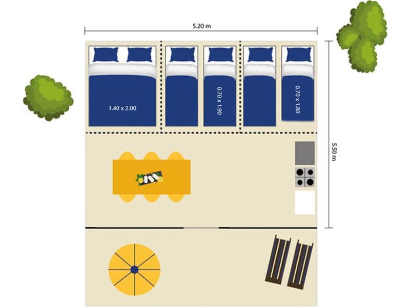 Easyatent Bungalow Tent Lanterna Červar-Porat الغرفة الصورة